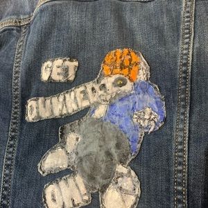 American Eagle “Get Dunked On” jean jacket